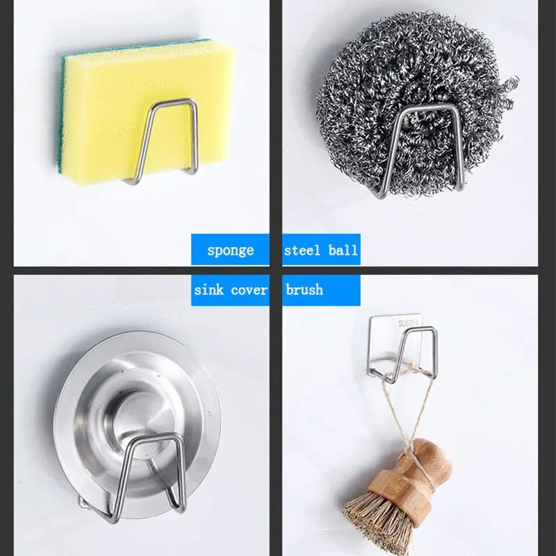Stainless Steel Sink Sponge Holder For Kitchen Organization