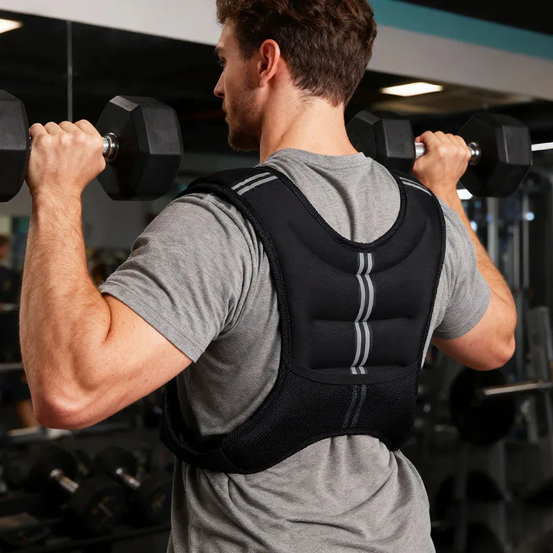 12lb Weight Vest With Reflective Stripe For Training And Running