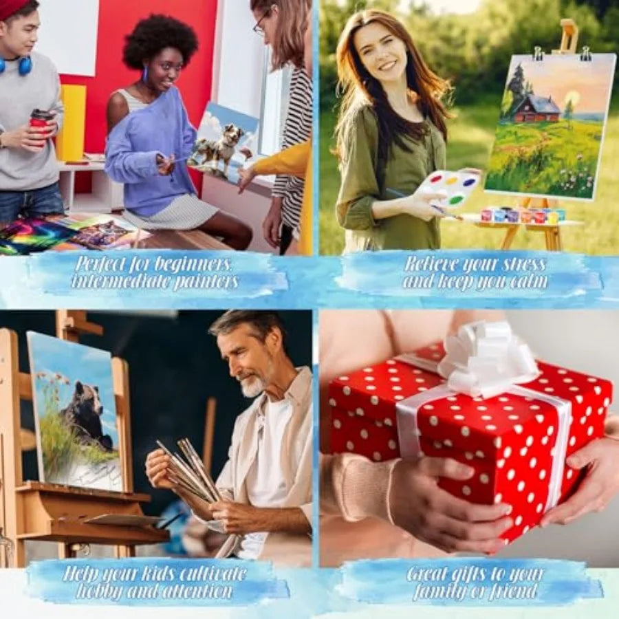 36 Pcs 8 x 10 Inch Pre Drawn Canvas for Painting Afro Queen Pre Stretched Canvas Painting for Adult Sip and Paint Party Supplie