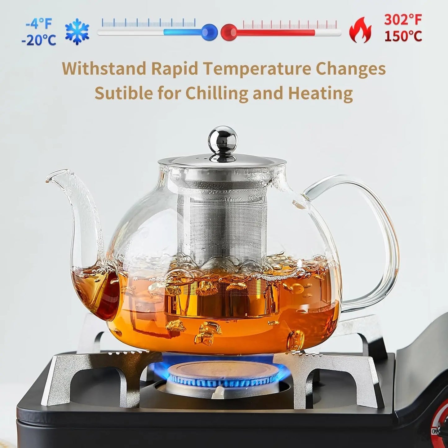Twenty Four Pack Glass Teapot Infuser Kettle Borosilicate