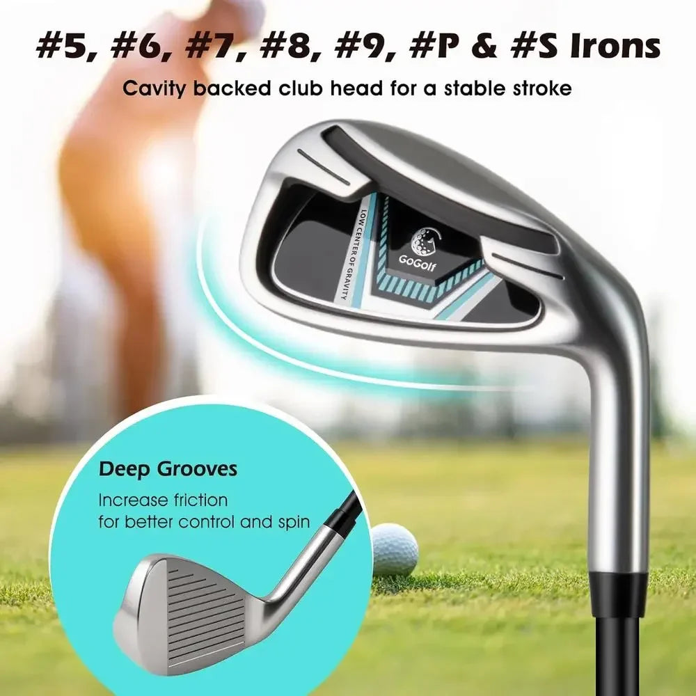 Womens Golf Club Set With Driver Hybrid Irons And Putter