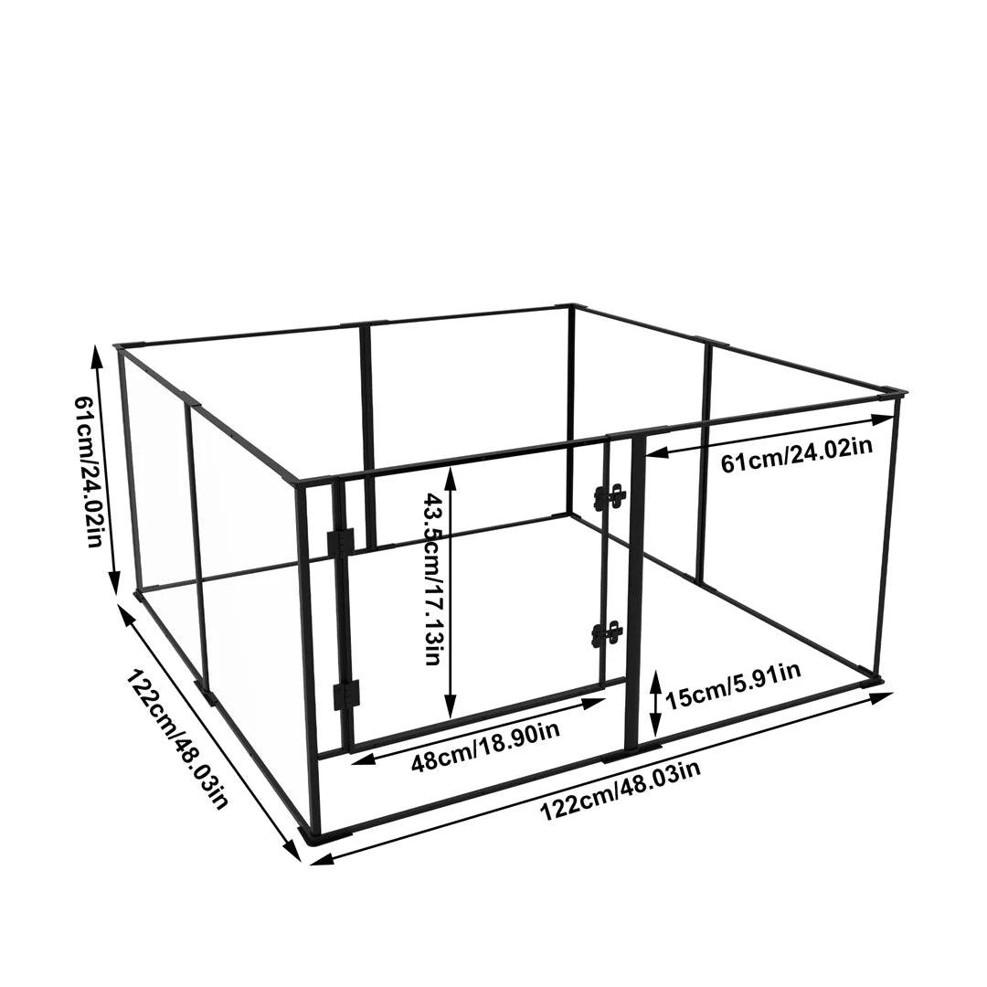 BINGOPAW Acrylic Dog Playpen Indoor Pet Exercise Area