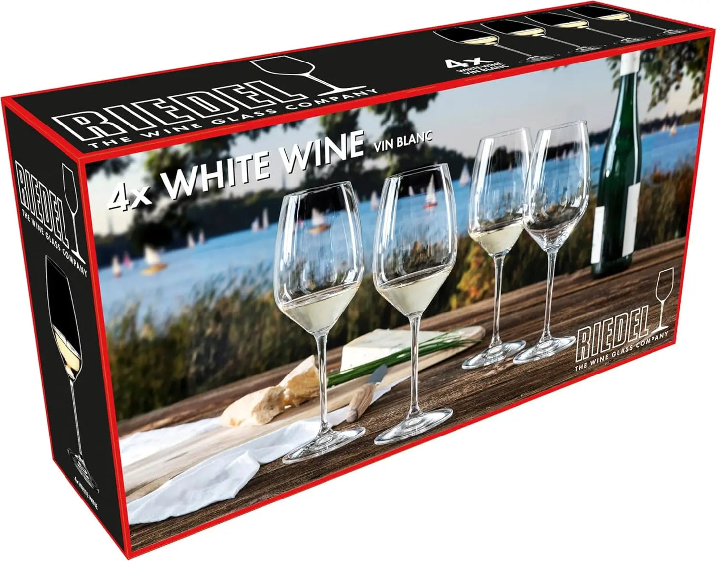 Lead Free Crystal White Wine Glass Set With Four Glasses