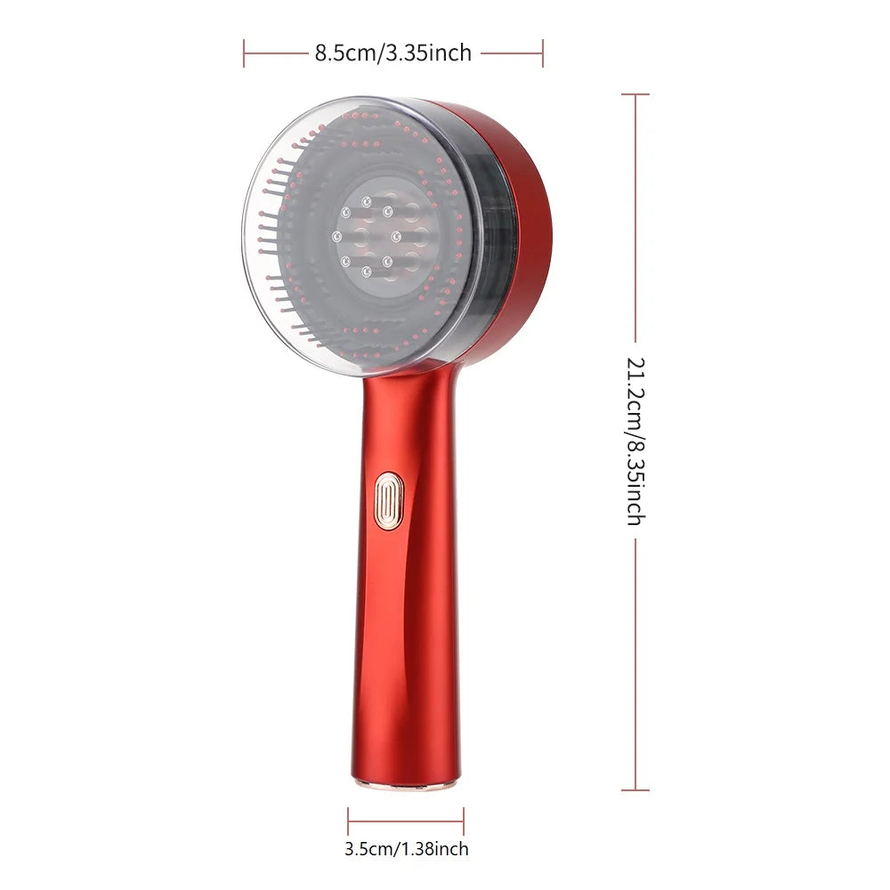 Electric Scalp Massage Brush Red Light Hair Growth Massage Comb Anti Hair Loss Liquid Oil Applicator Massager Tools