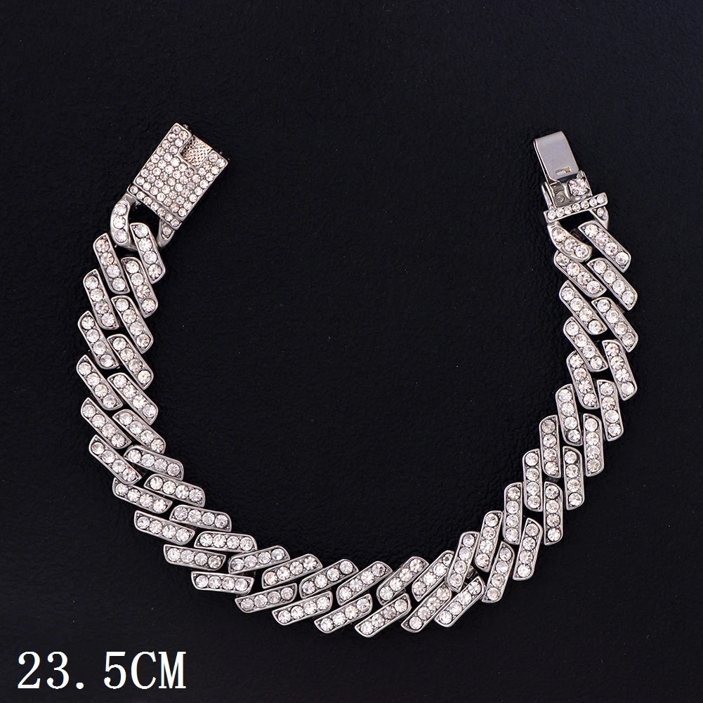 Hip Hop Iced Out Prong CubanChain Anklet For Women