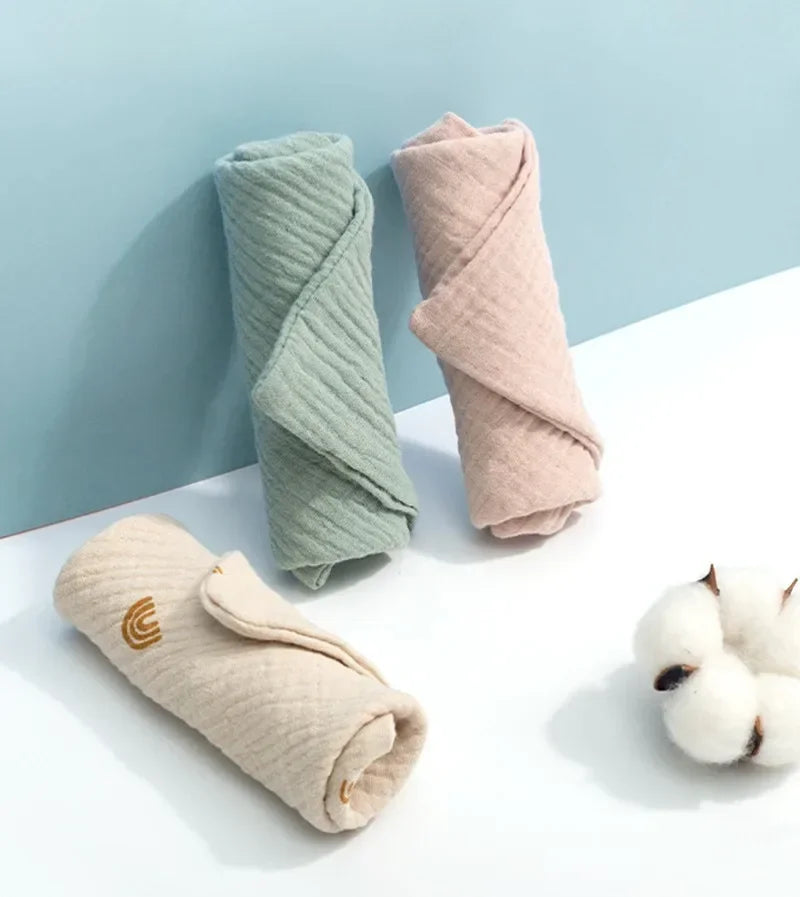 5Pcs Set Cotton Gauze Handkerchief Towels For Kids Soft Absorbent