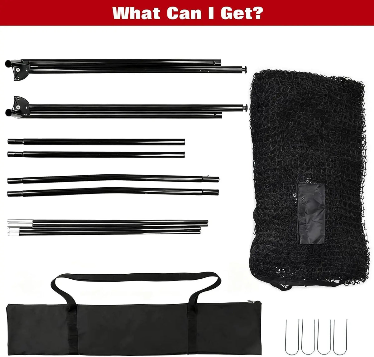 Portable Golf Practice Net With Carry Bag And Iron Frame