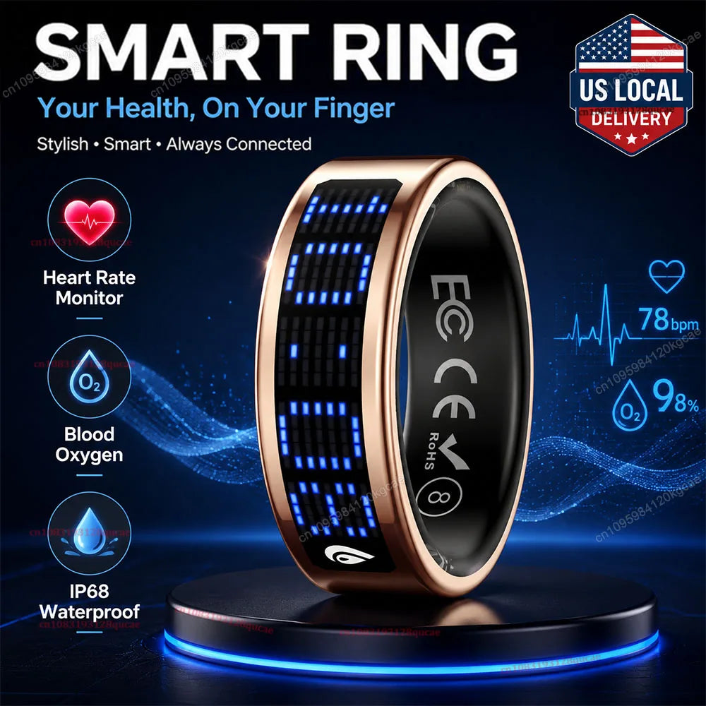 Ola Esporte Smart Ring Led Display Heart Rate Monitor