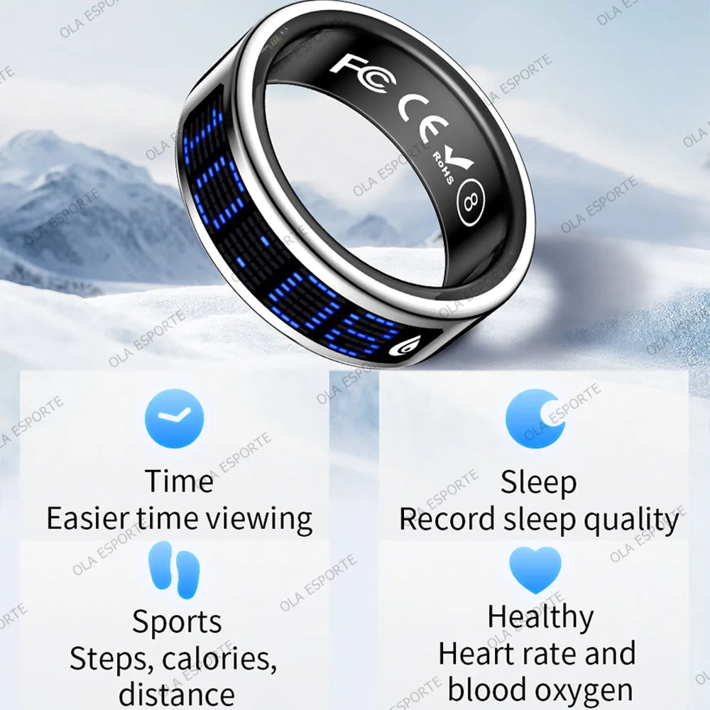 Ola Esporte Smart Ring Led Display Heart Rate Monitor