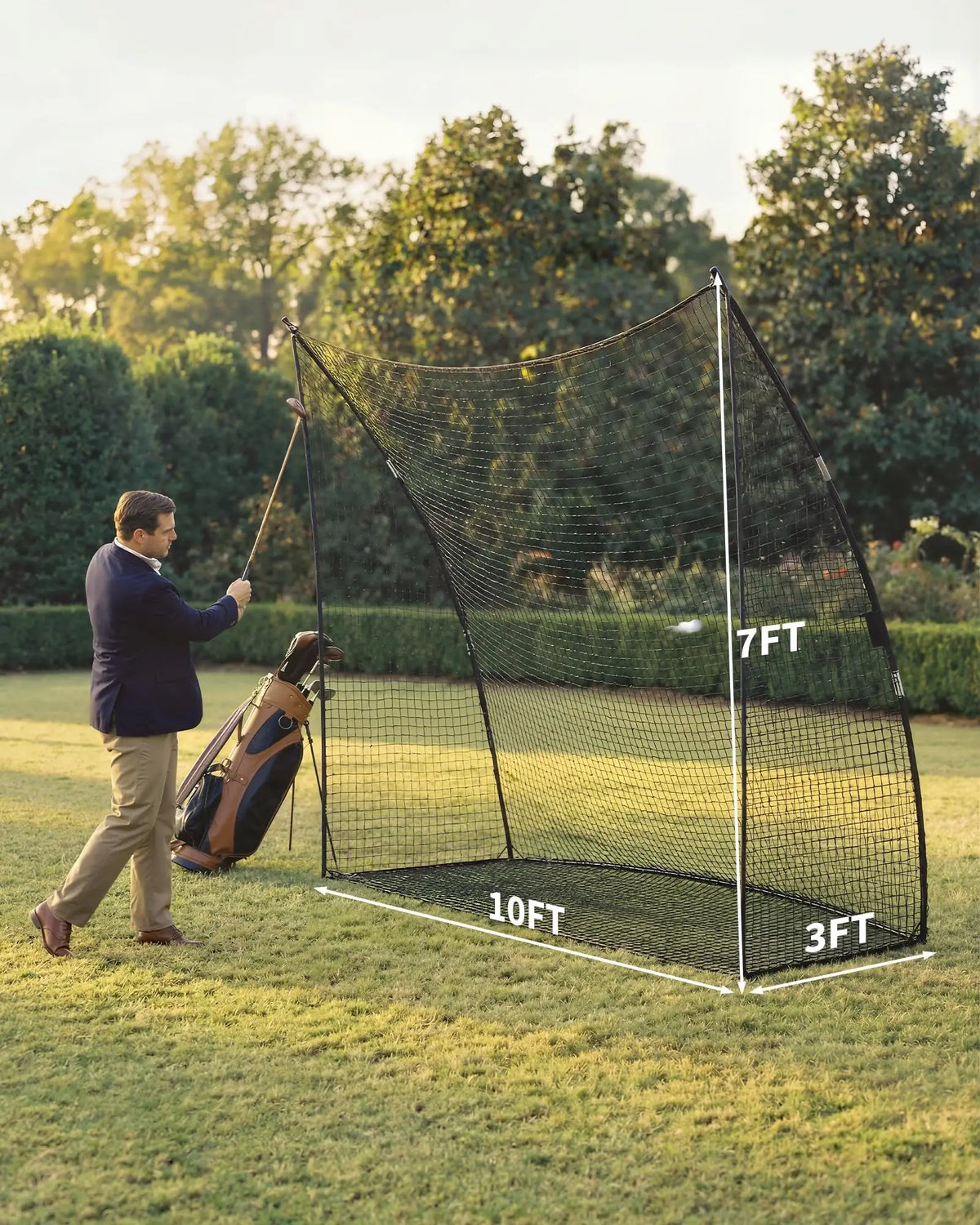 Portable Golf Practice Net With Carry Bag And Iron Frame