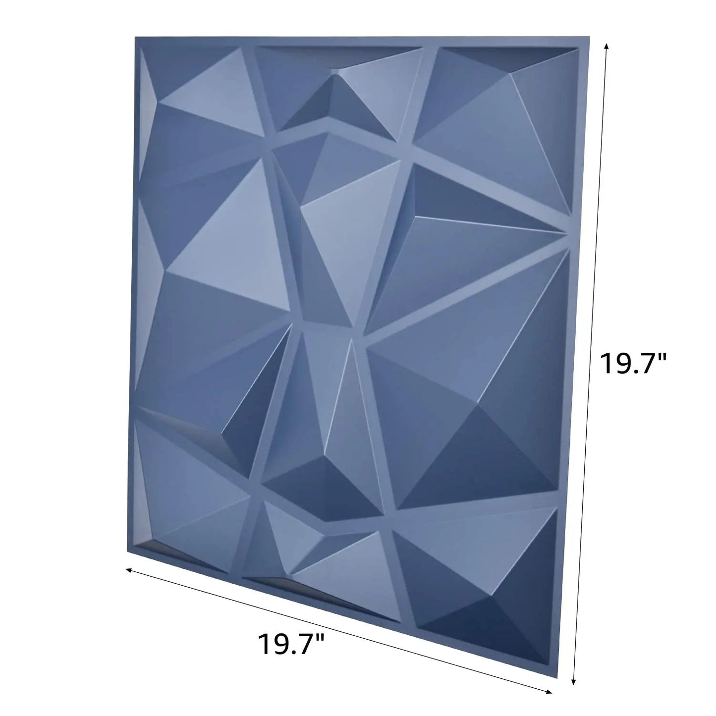 Navy Blue 50x50cm Home Decor 3D PVC Wall Panels Relief Art  Living Room Kitchen Bedroom Diamond Design Pack of 12 Tiles