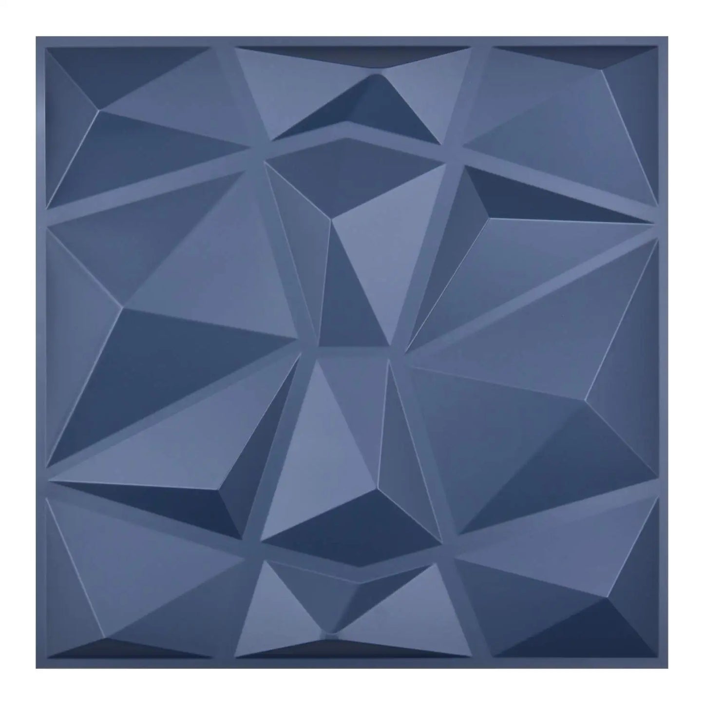 Navy Blue 50x50cm Home Decor 3D PVC Wall Panels Relief Art  Living Room Kitchen Bedroom Diamond Design Pack of 12 Tiles