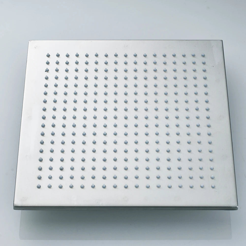 Shinesia LED Square Rainfall Showerhead With Stainless Steel Housing