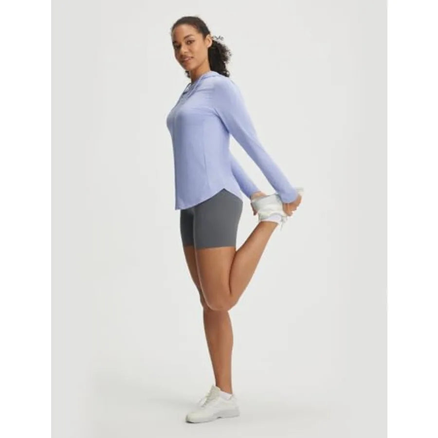 baleaf Women's Sun Jacket with Removable Brim UPF 50+ Lightweight UV SPF Shirts Long Sleeve Full Zip Up Hoodie Outdoor Hiking