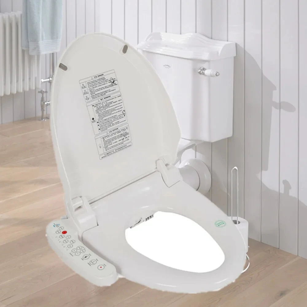 Electric Bidet Toilet Seat Smart Automatic Deodorization Elongated Heated Self Cleaning for Bathroom