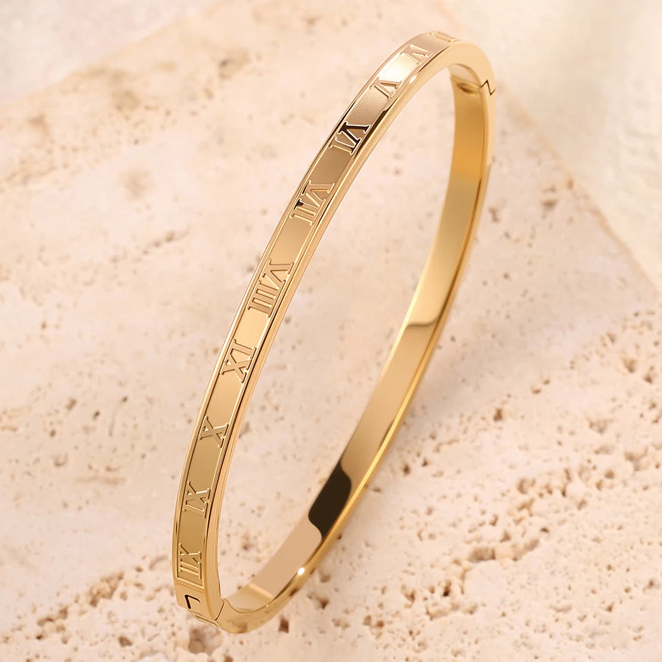 Stainless Steel Cubic Zirconia Stackable Bracelet Set For Women