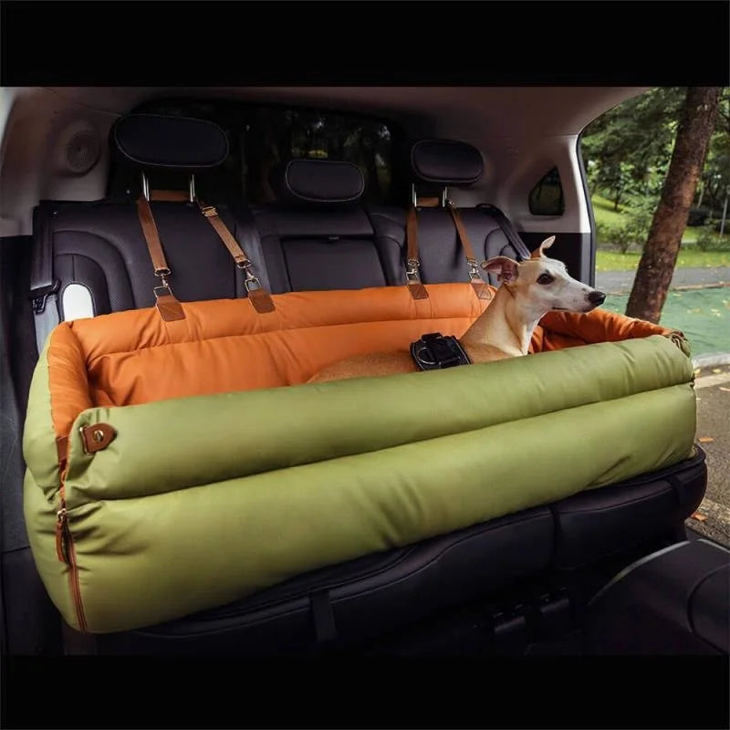 Foldable Travel Pet Car Seat Bed Comfortable Thickened Pet Sleeping Nest Anti Slip Fixed Design Durable Cat Dog Rest Bed For Vehicle Home Dual Use