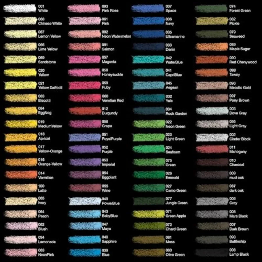 s for Artists - Square Chalk s Art in CARBON Box - Vibrant Pigments Art Kit for Painting, Drawing, Sketching, Hobbyist