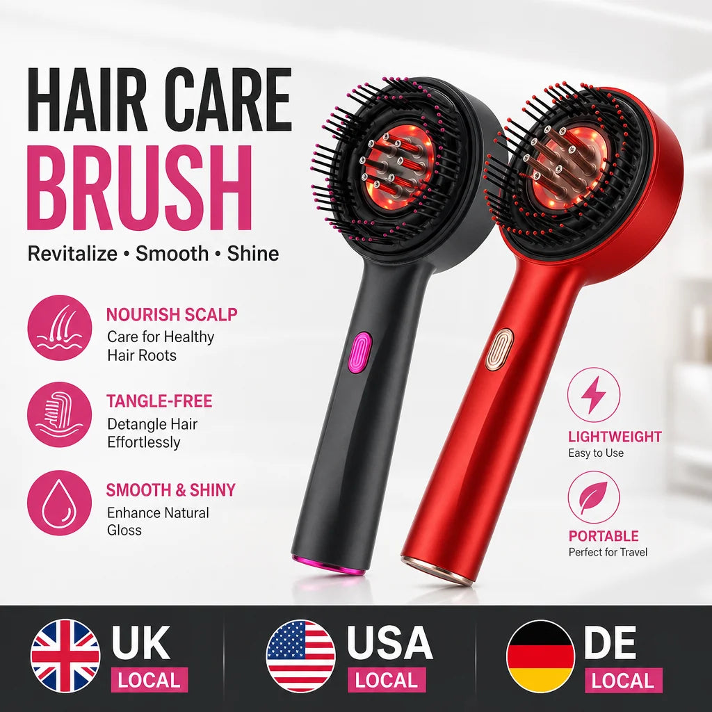 Electric Scalp Massage Brush Red Light Hair Growth Massage Comb Anti Hair Loss Liquid Oil Applicator Massager Tools