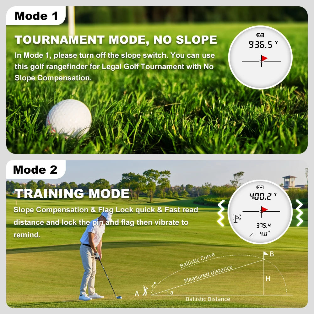 Revasri Golf Rangefinder With Angle Switch And Vibration Alert
