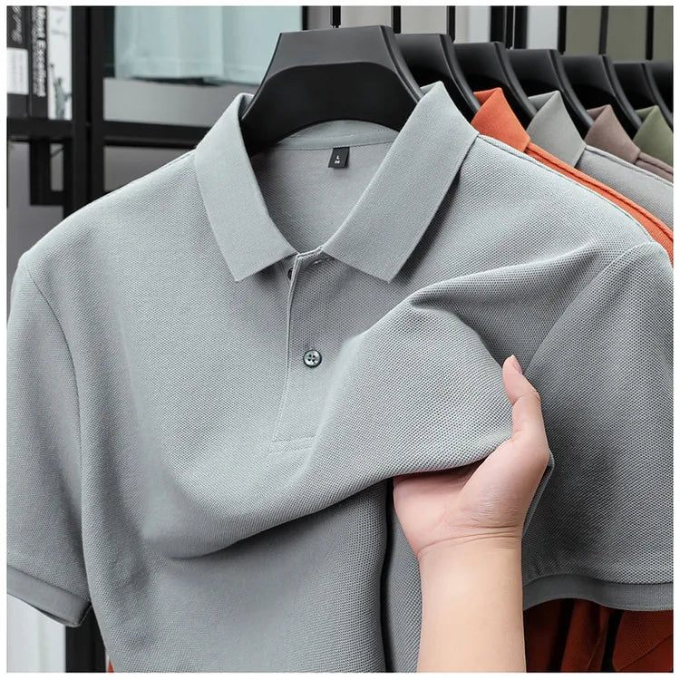 ELITEVESTA Men's 100% Cotton Polo Shirt Breathable Summer Tee