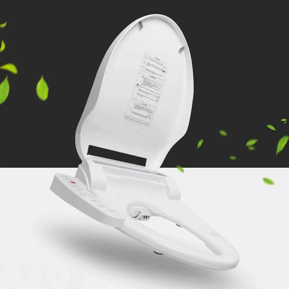 Electric Bidet Toilet Seat Smart Automatic Deodorization Elongated Heated Self Cleaning for Bathroom