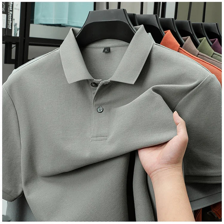 ELITEVESTA Men's 100% Cotton Polo Shirt Breathable Summer Tee