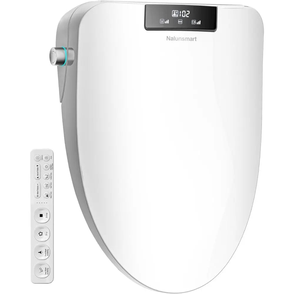 Toilet Bidet Seat, Elongated Toilet Seat Bidet with Dryer and Warm Water, Electronic Heated Toilet Seat Temperature Adjustable,