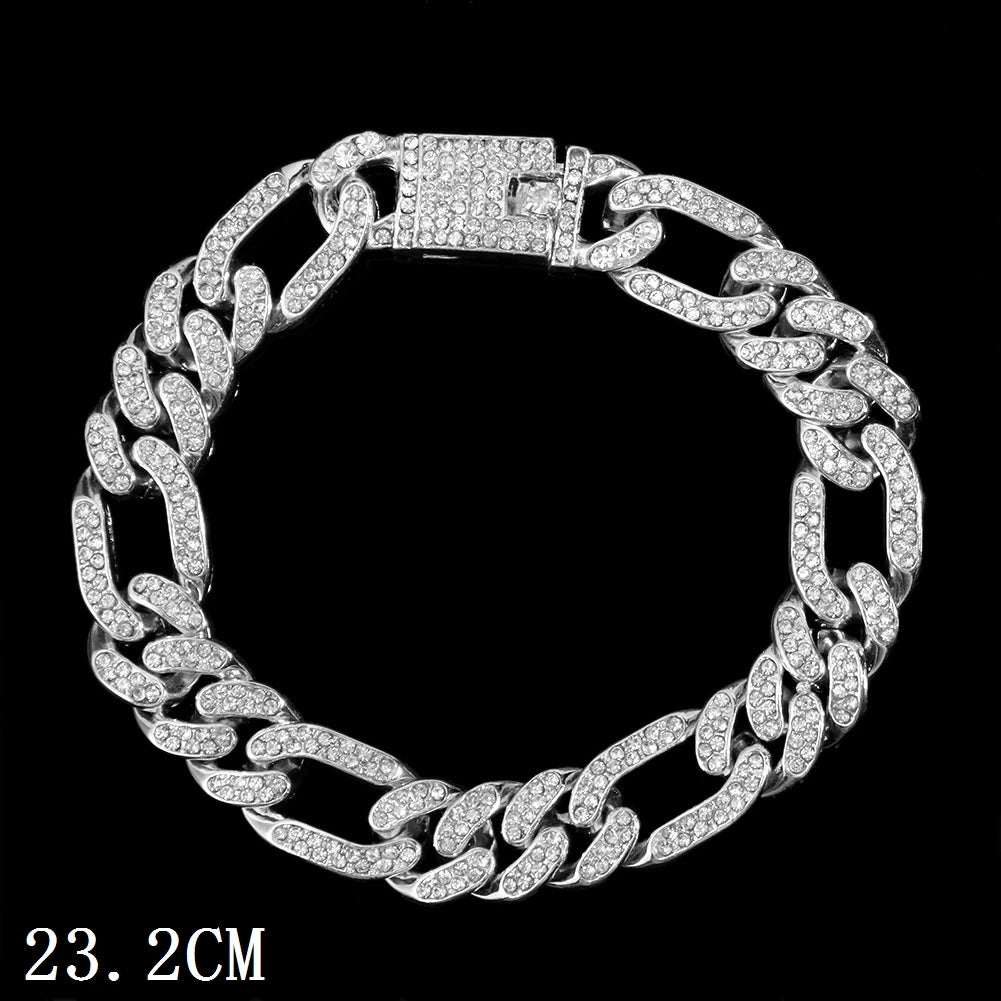 Hip Hop Iced Out Prong CubanChain Anklet For Women