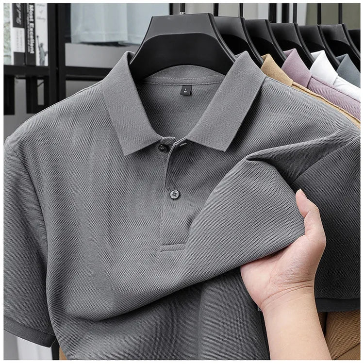ELITEVESTA Men's 100% Cotton Polo Shirt Breathable Summer Tee