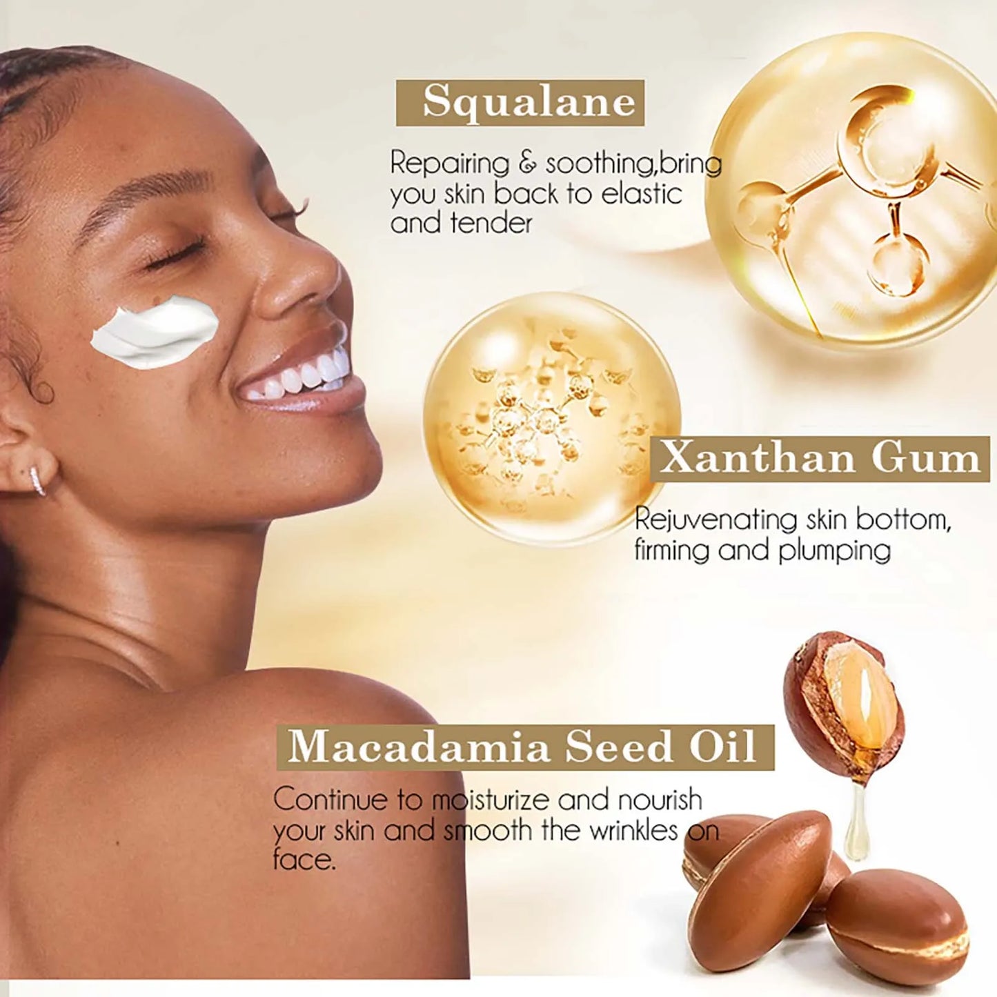 AILKE Night Face Cream For Women Collagen Moisturizing Anti Aging