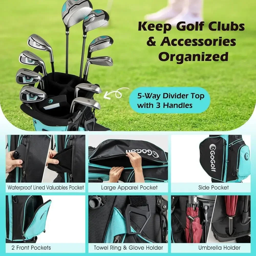 Womens Golf Club Set With Driver Hybrid Irons And Putter