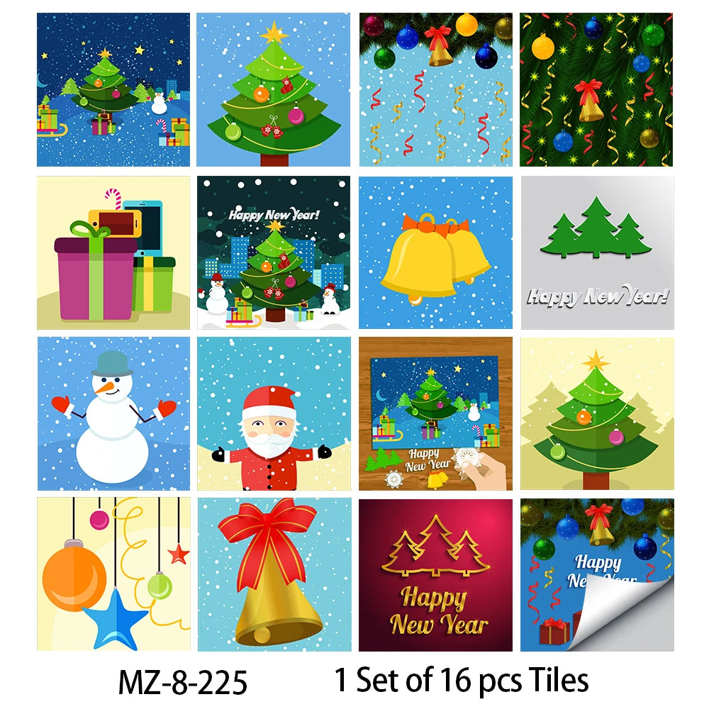 Matte Waterproof Tile Wall Stickers Set For Kitchen Bathroom PVC