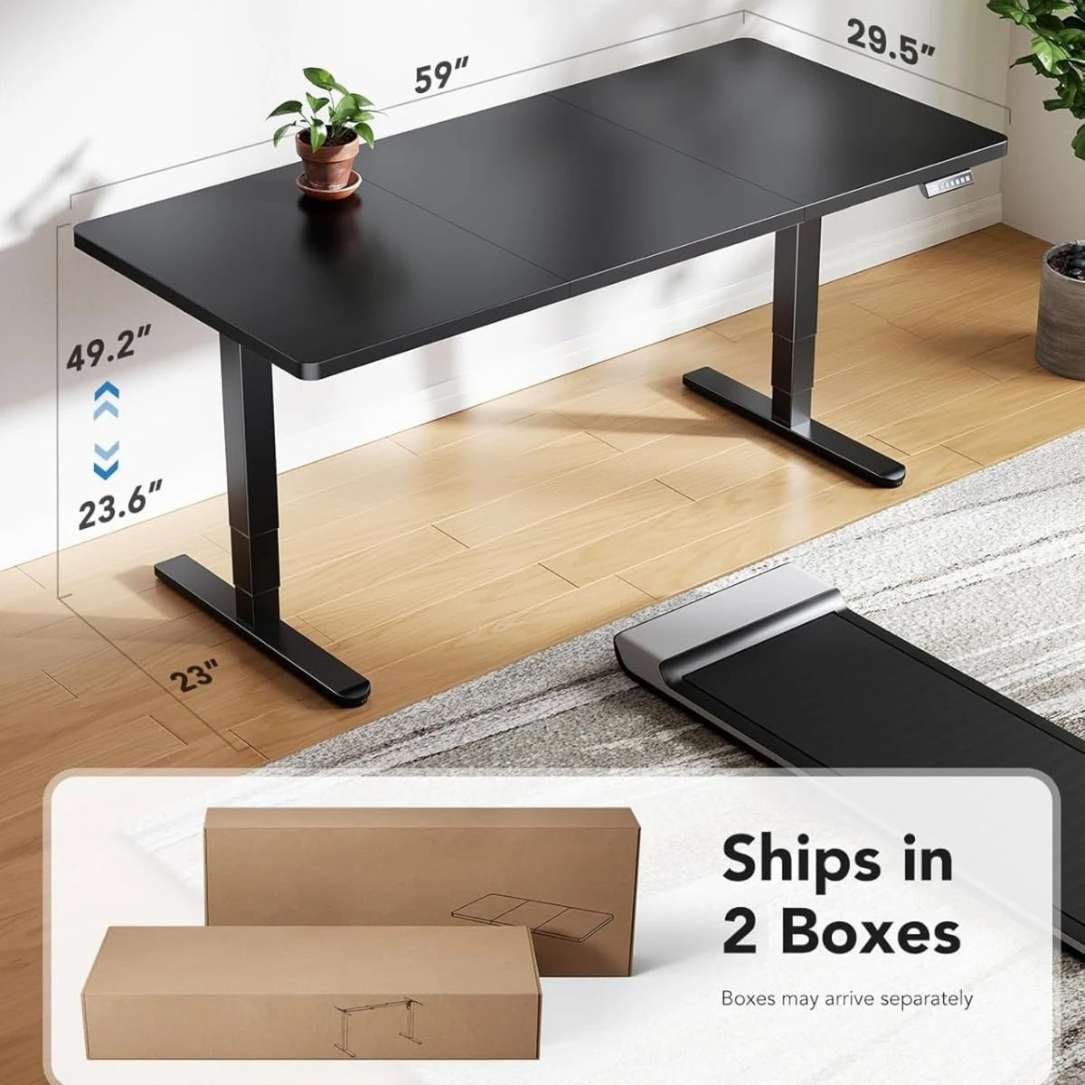 K Kyspho Electric Standing Desk With Brushless Motor Memory Presets