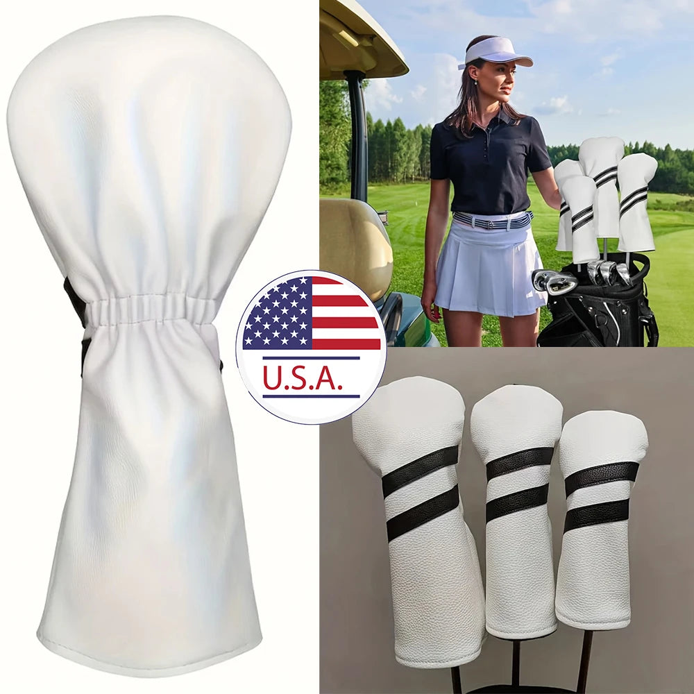 AMEYXGS Golf Wood Club Headcovers Durable Protective Sports Accessories