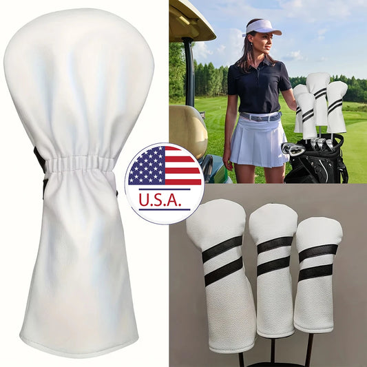 AMEYXGS Golf Wood Club Headcovers Durable Protective Sports Accessories