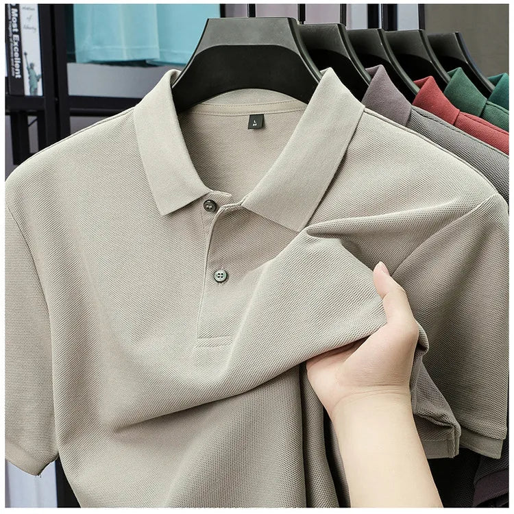 ELITEVESTA Men's 100% Cotton Polo Shirt Breathable Summer Tee