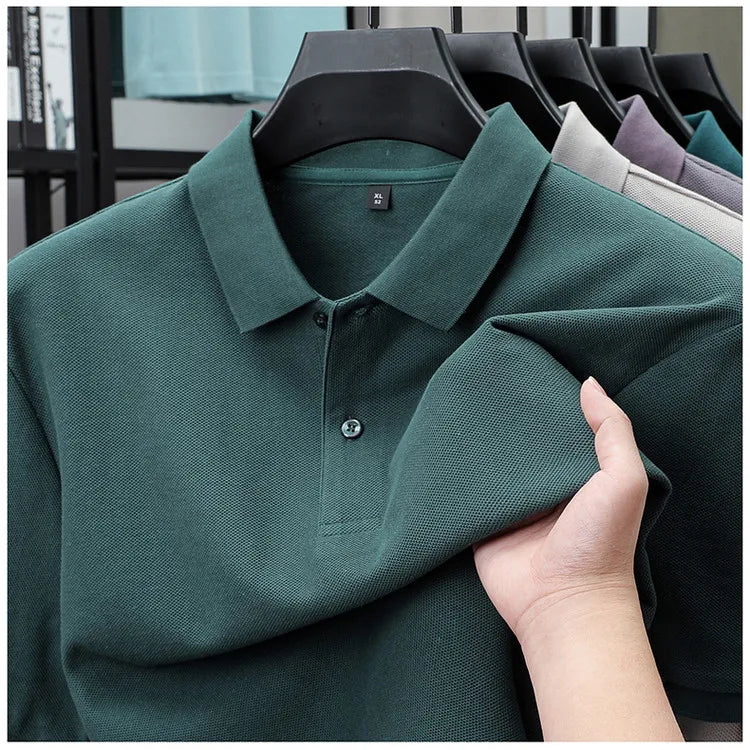 ELITEVESTA Men's 100% Cotton Polo Shirt Breathable Summer Tee