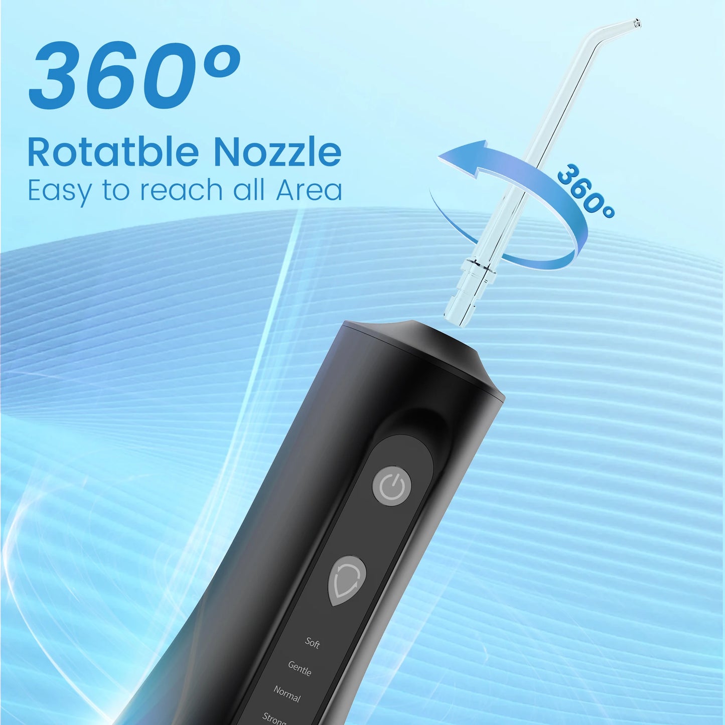 SEJOY Water Flosser Professional For Teeth, Gums, Braces, Dental Care, Electric Power With 5 Settings, 5 Tips For Home Travel