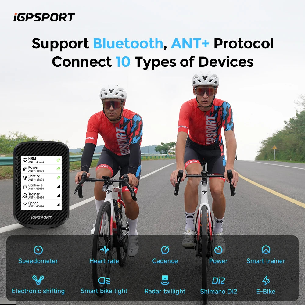 iGPSPORT BSC300T Touch Screen Wireless Bike Computer With Global Map
