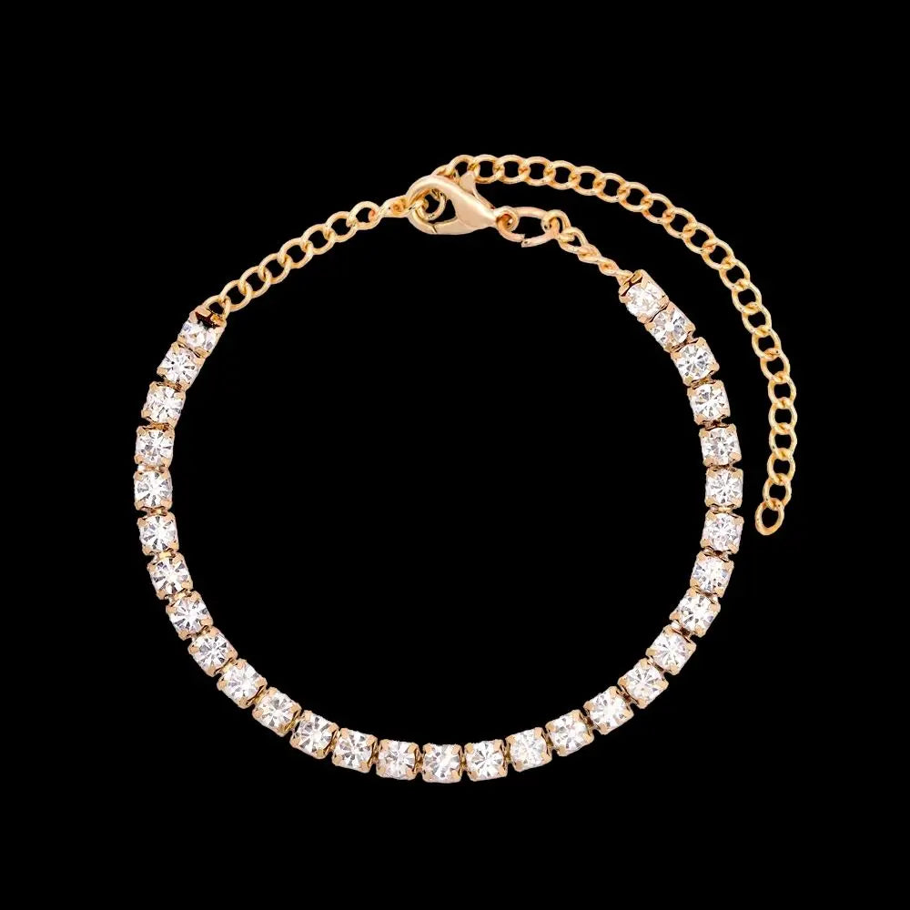 Hip Hop Iced Out Prong CubanChain Anklet For Women