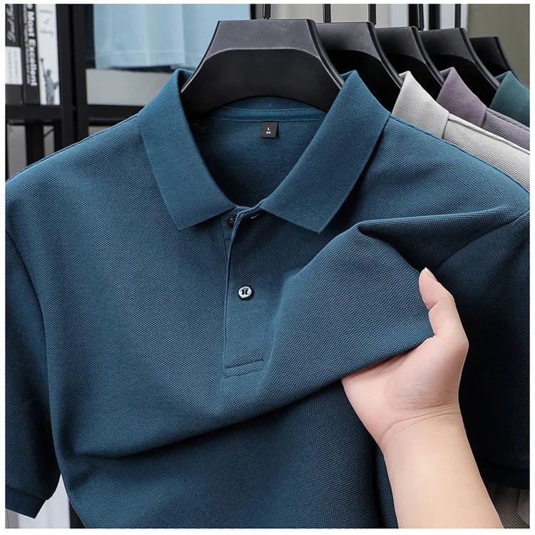 ELITEVESTA Men's 100% Cotton Polo Shirt Breathable Summer Tee