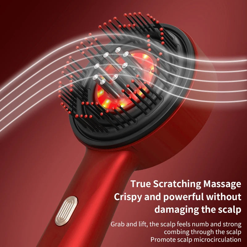 Electric Scalp Massage Brush Red Light Hair Growth Massage Comb Anti Hair Loss Liquid Oil Applicator Massager Tools