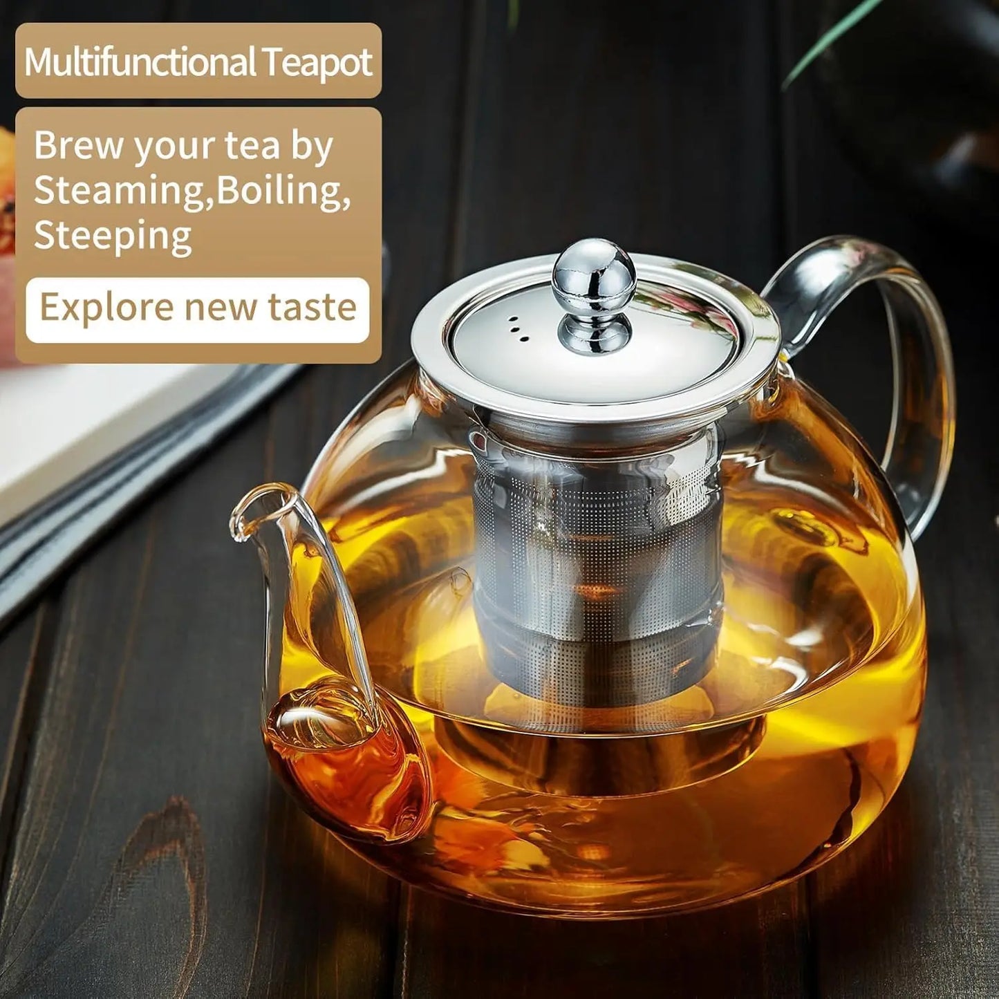 Twenty Four Pack Glass Teapot Infuser Kettle Borosilicate