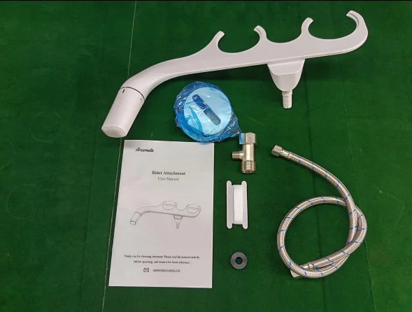 Ultra-Slim Bidet Attachment for Toilet - Dual Nozzle (Frontal & Self Cleaning) Hygienic Bidets for Existing Toilets
