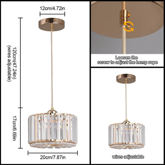 Glass Led Pendant Light Modern Ceiling Lamp Adjustable Living Dining Room Nordic Aisle Decor Balcony Corridor Hanging Fixture