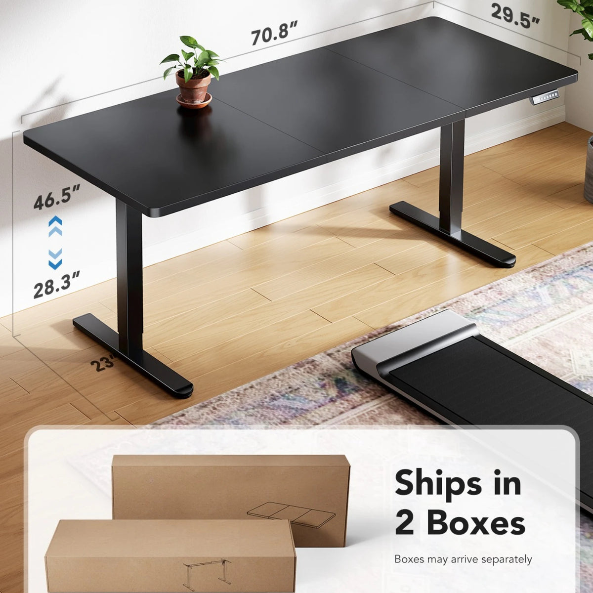 K Kyspho Electric Standing Desk With Brushless Motor Memory Presets