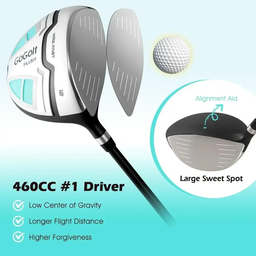 Womens Golf Club Set With Driver Hybrid Irons And Putter