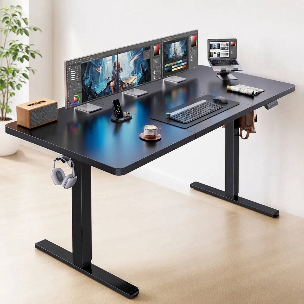 K Kyspho Electric Standing Desk With Brushless Motor Memory Presets