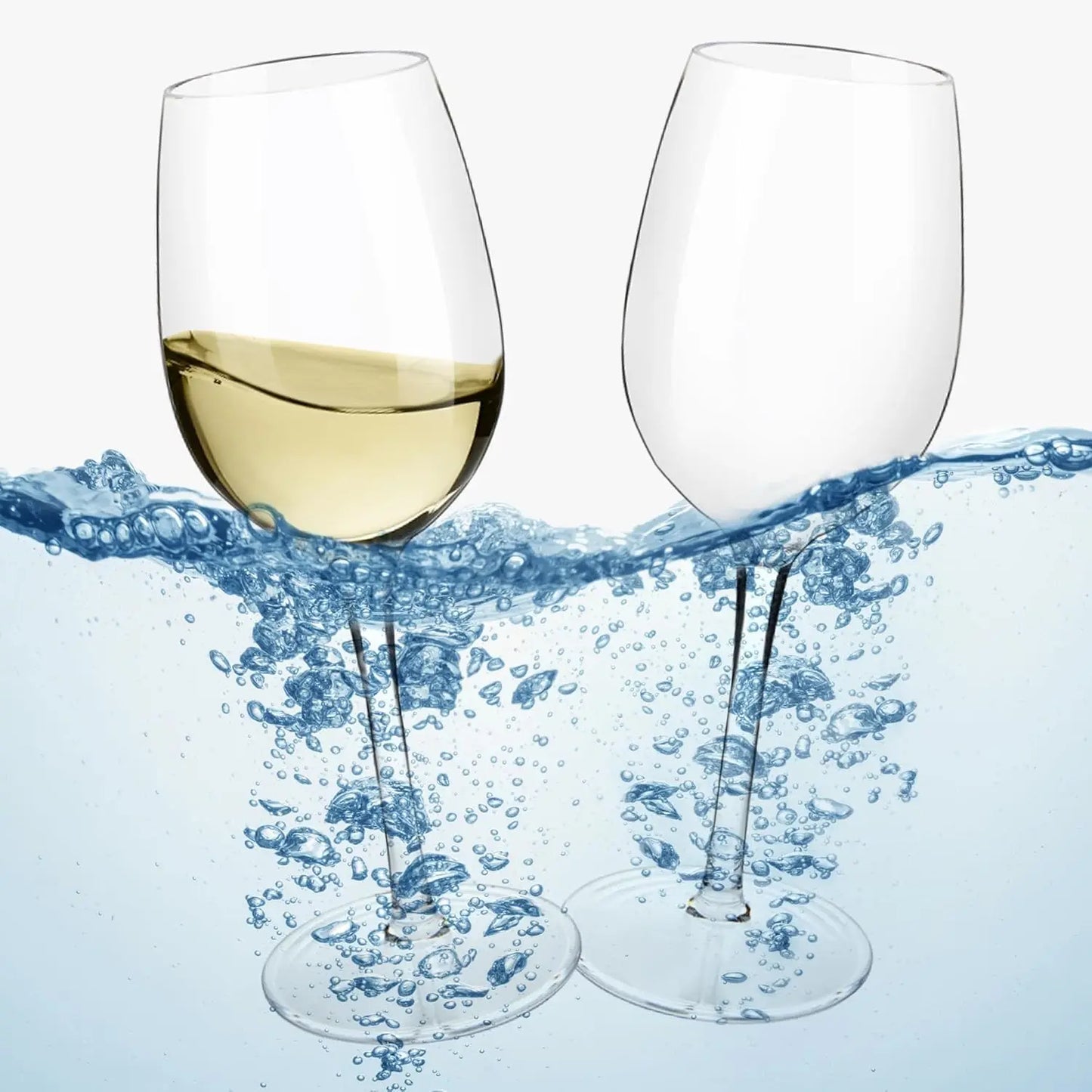 Tritan Unbreakable Pool Floating Stemmed Wine Glasses